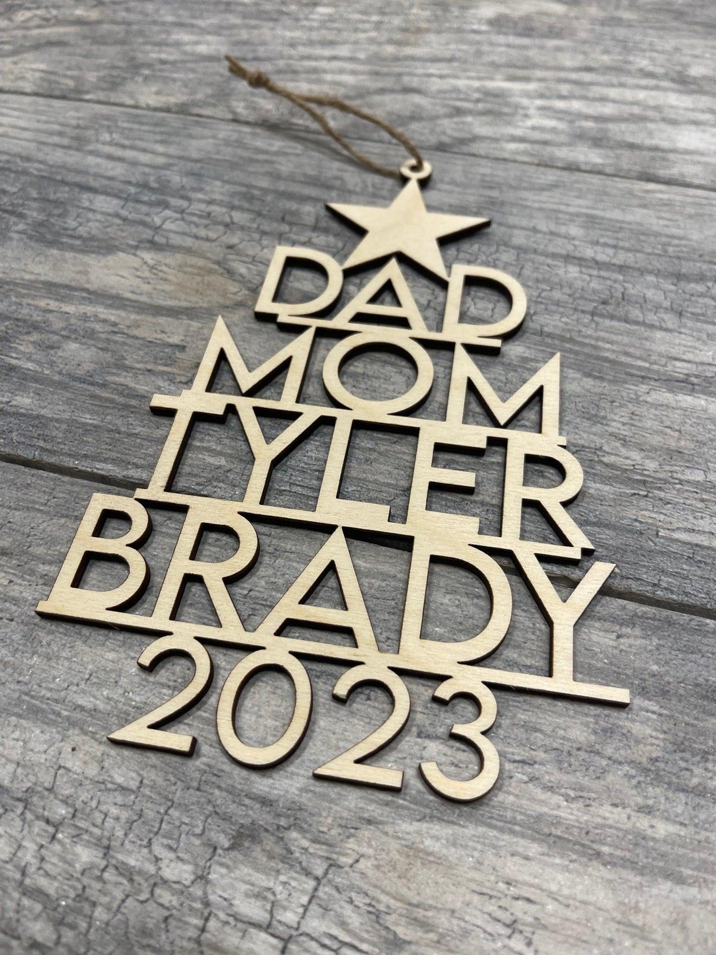 Personalized Family Christmas Ornament