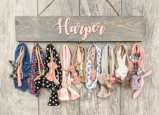 Personalized Headband and Bow Holder