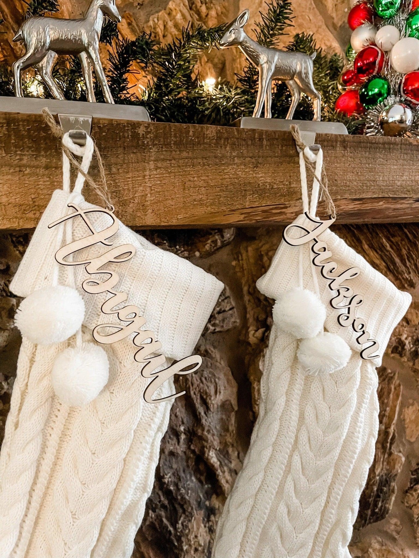 Personalized Stocking Tags - Giggle and Jump